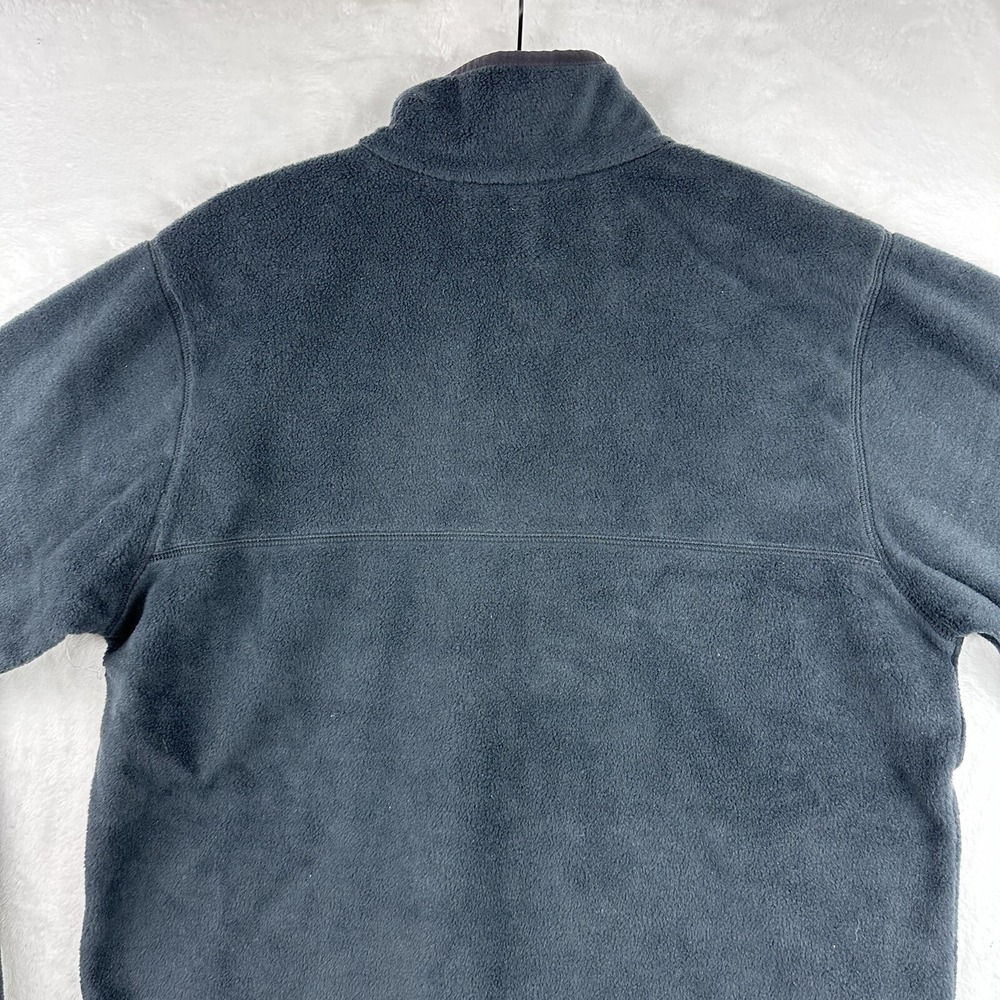Columbia 1/4 Snap Fleece Jacket Mens Small Long Sleeve black gray EUC - Picture 9 of 10